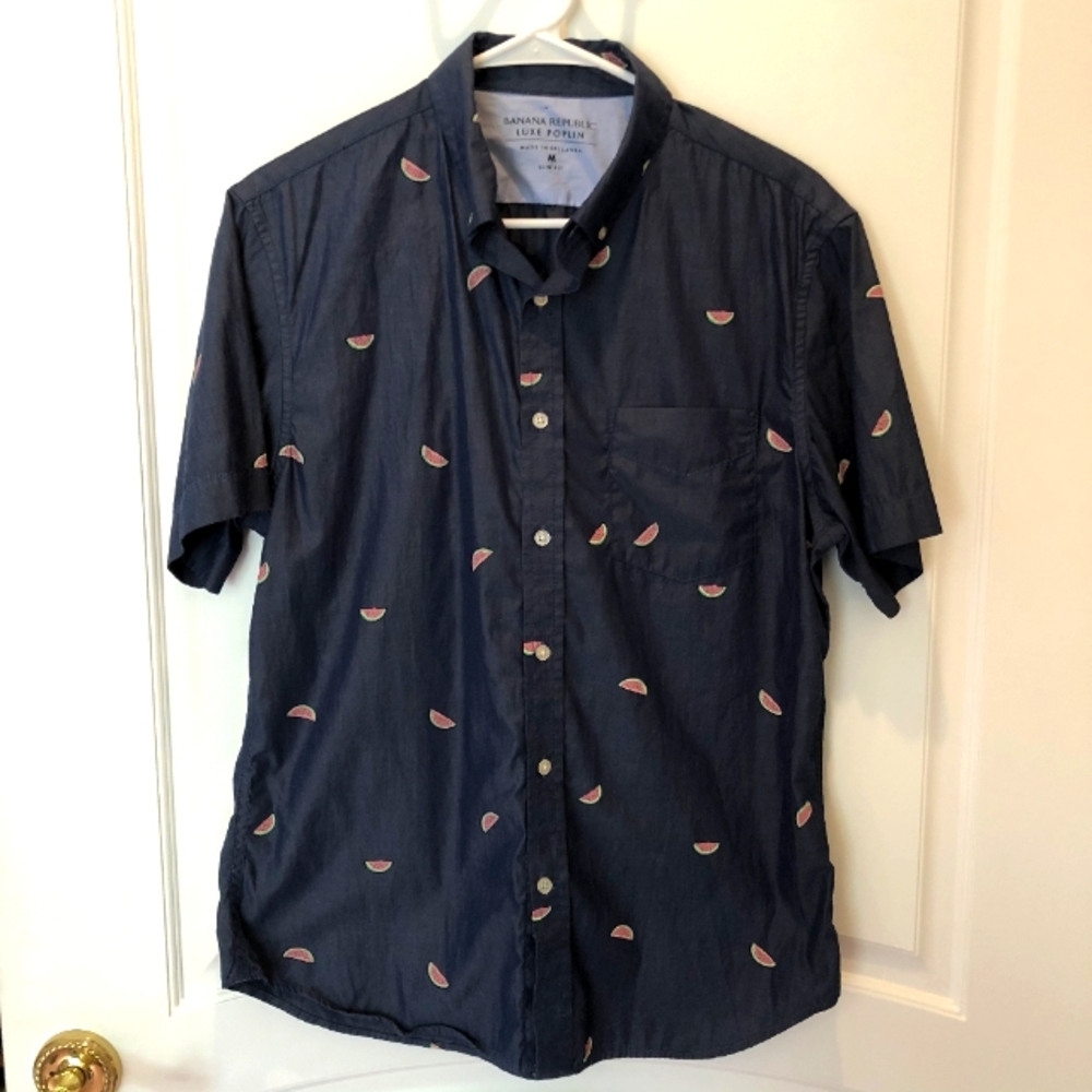 Banana Republic Men's Watermelon 🍉 M Summer Shirt